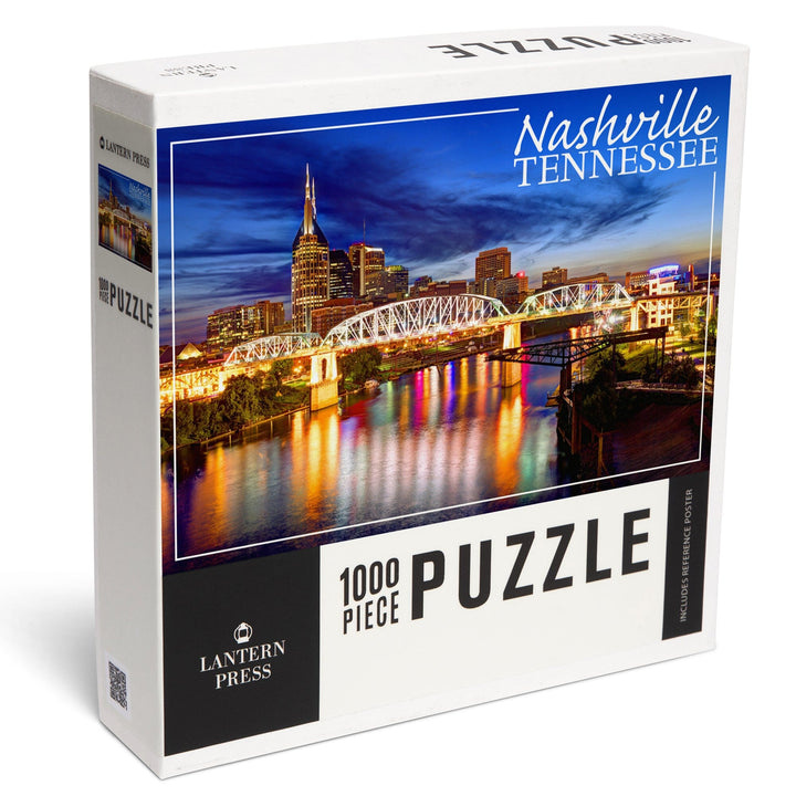 Nashville, Tennessee, Night, Jigsaw Puzzle Puzzle Lantern Press 