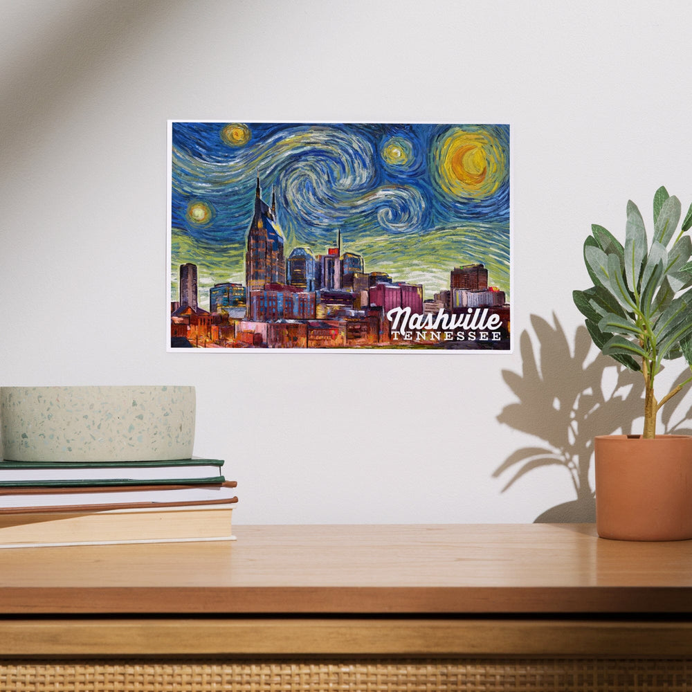 Nashville, Tennessee, Starry Night City Series, Art & Giclee Prints Art Lantern Press 