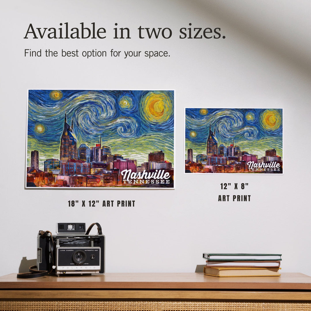 Nashville, Tennessee, Starry Night City Series, Art & Giclee Prints Art Lantern Press 
