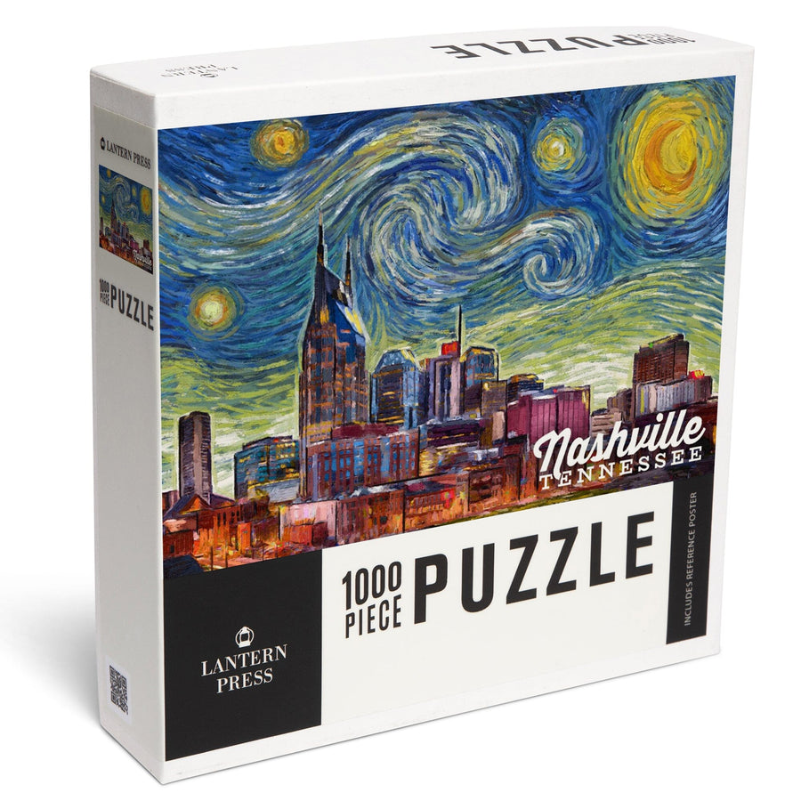 Nashville, Tennessee, Starry Night City Series, Jigsaw Puzzle Puzzle Lantern Press 