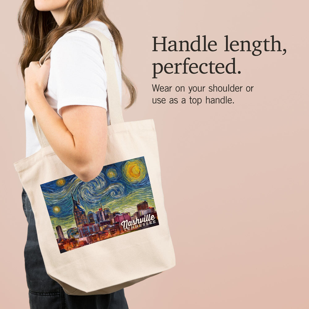 Nashville, Tennessee, Starry Night City Series, Tote Bag Totes Lantern Press 