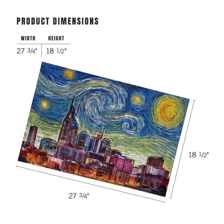 Nashville, Tennessee, Starry Night Series, Jigsaw Puzzle Puzzle Lantern Press 