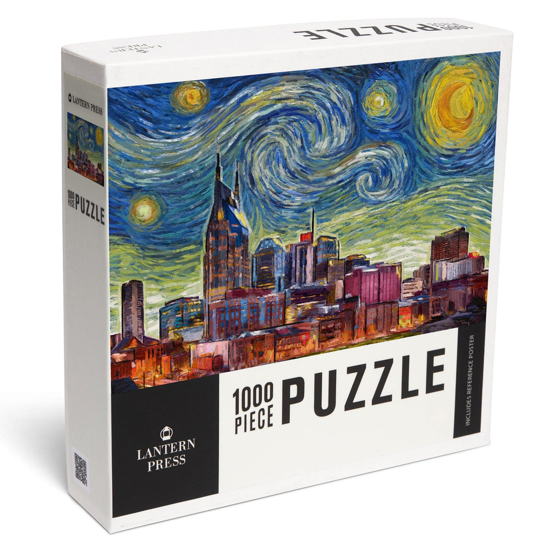 Nashville, Tennessee, Starry Night Series, Jigsaw Puzzle Puzzle Lantern Press 