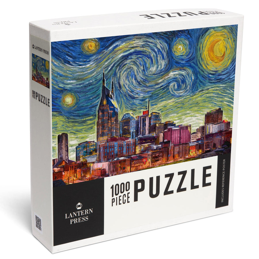 Nashville, Tennessee, Starry Night Series, Jigsaw Puzzle Puzzle Lantern Press 