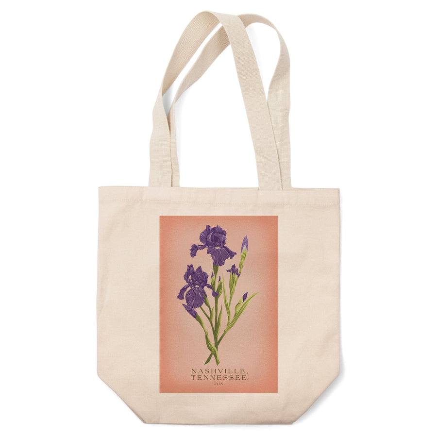 Nashville, Tennessee, Vintage Flora, State Series, Iris, Tote Bag Totes Lantern Press 