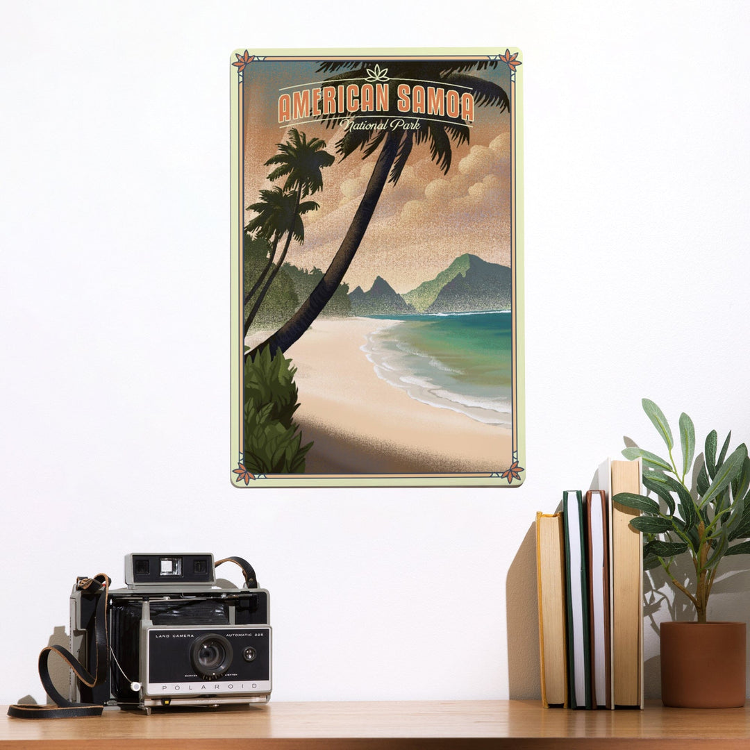 National Park of American Samoa, American Samoa, Lithograph, Metal Signs Metal Lantern Press 