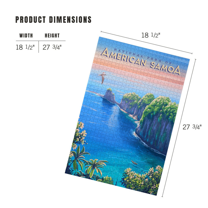 National Park of American Samoa, Oil Painting, Jigsaw Puzzle Puzzle Lantern Press 