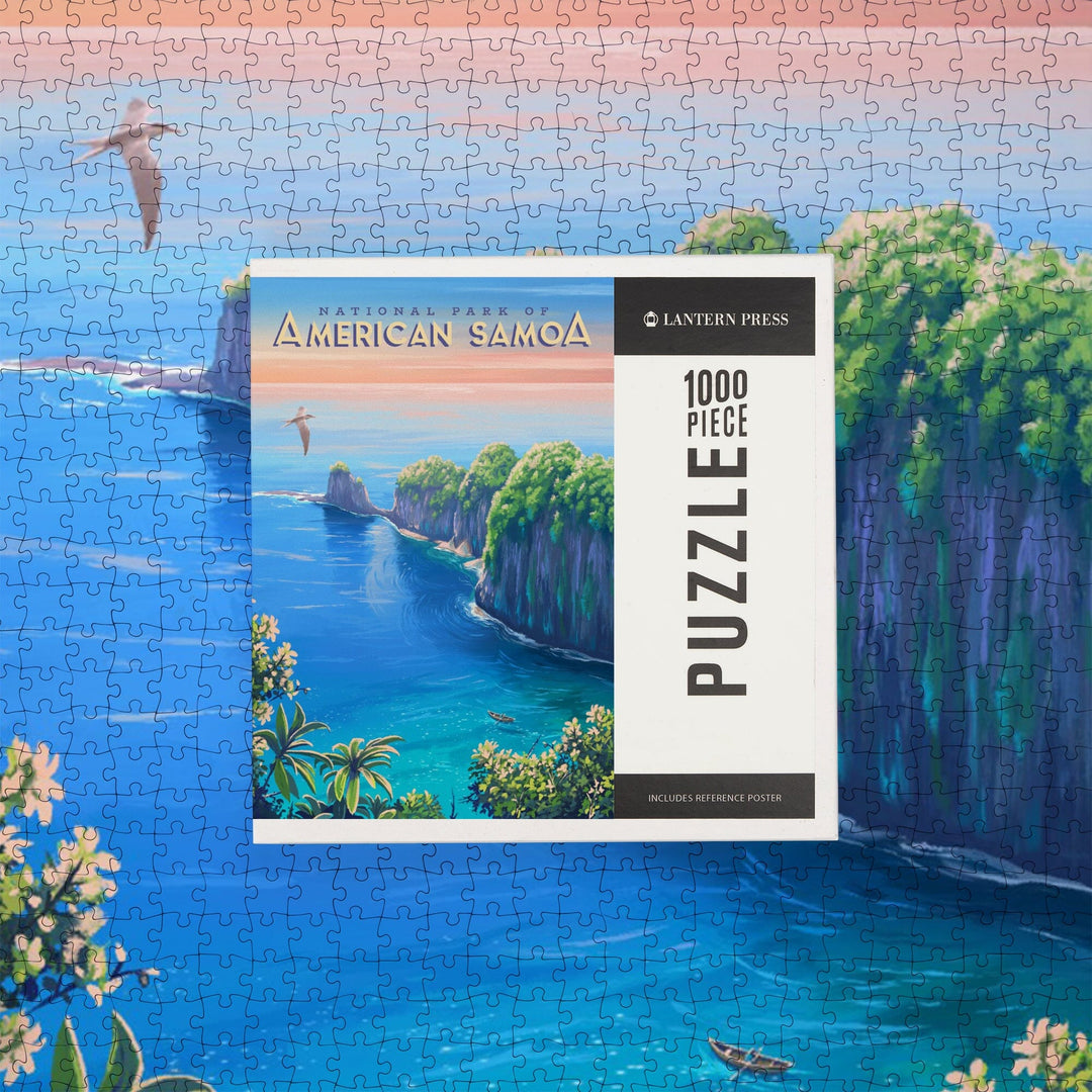 National Park of American Samoa, Oil Painting, Jigsaw Puzzle Puzzle Lantern Press 