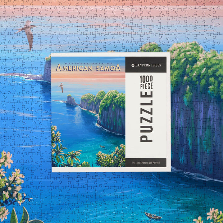 National Park of American Samoa, Oil Painting, Jigsaw Puzzle Puzzle Lantern Press 