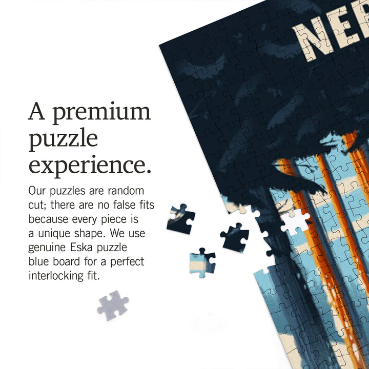 Nebraska, Better on Foot, Snowshoeing, Jigsaw Puzzle Puzzle Lantern Press 