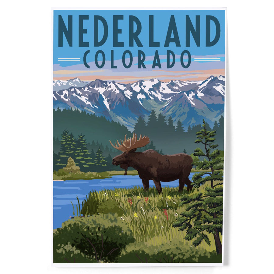 Nederland, Colorado, Moose, Summer Scene, Art & Giclee Prints Art Lantern Press 