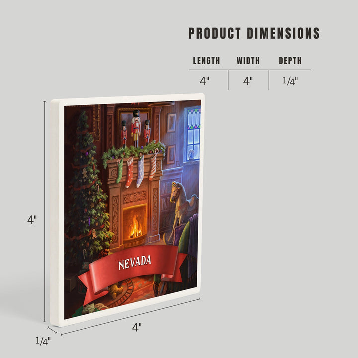 Nevada, Christmas Morning, Coasters Coasters Lantern Press 