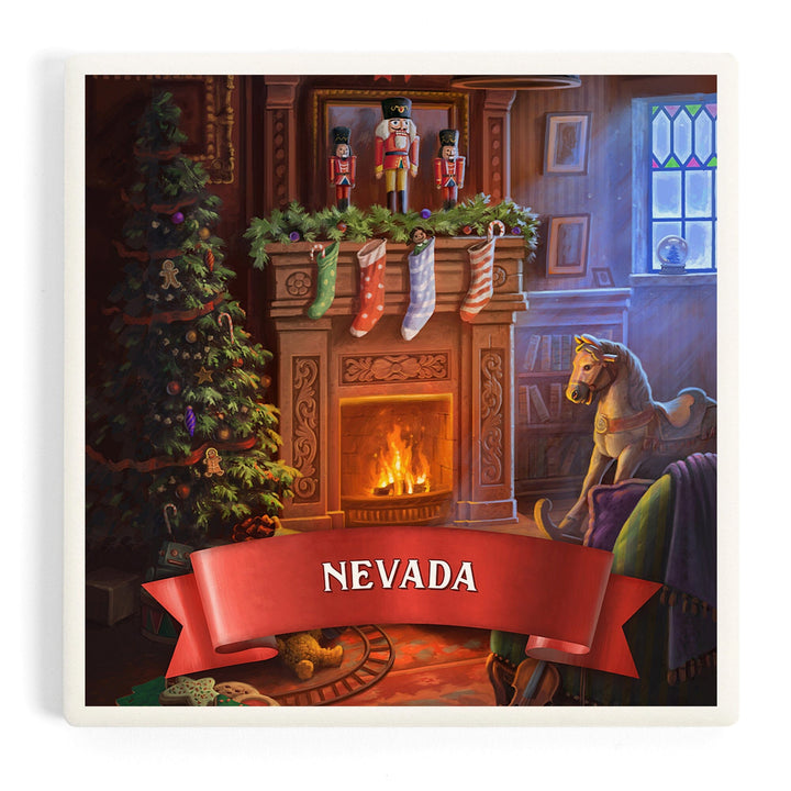 Nevada, Christmas Morning, Coasters Coasters Lantern Press 
