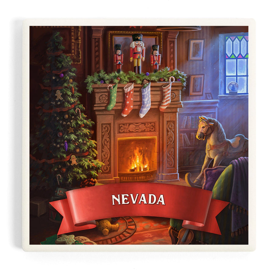 Nevada, Christmas Morning, Coasters Coasters Lantern Press 