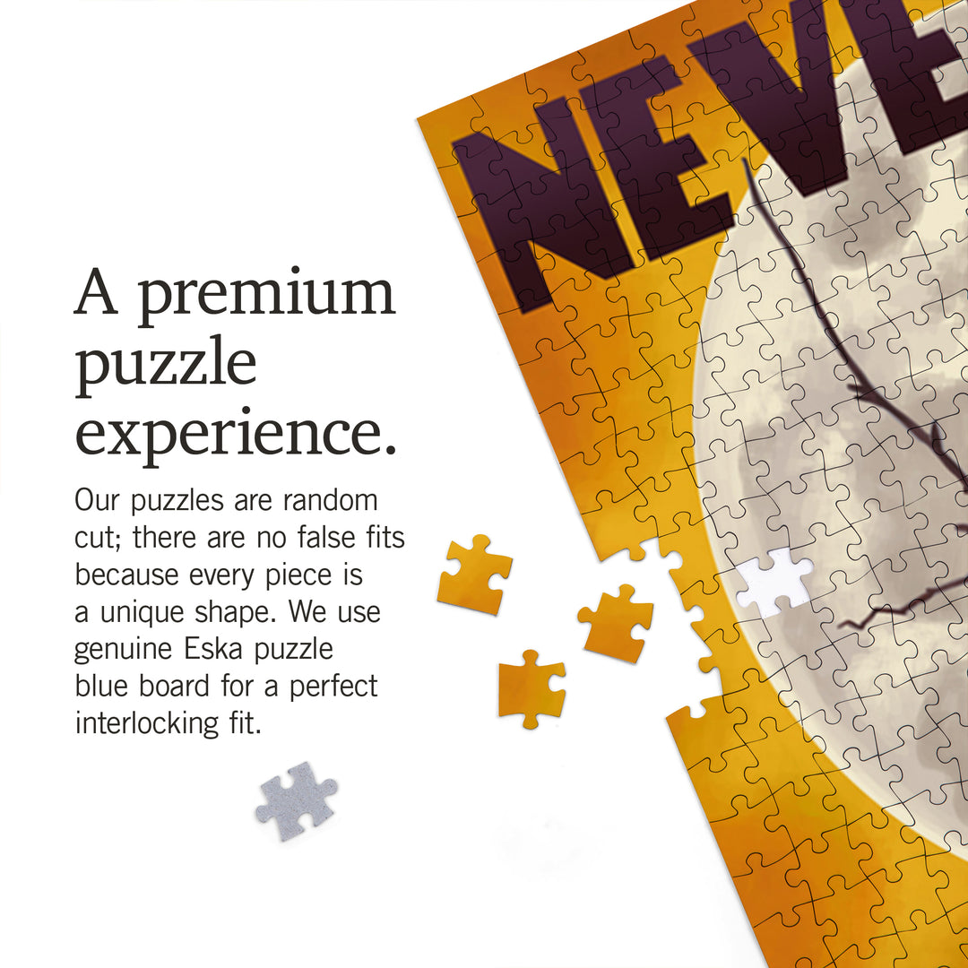 Nevermore, Raven and Moon, Jigsaw Puzzle Puzzle Lantern Press 