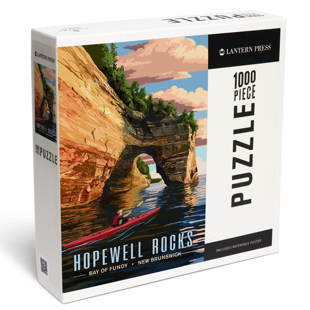 New Brunswick, Canada, Hopewell Rocks, Jigsaw Puzzle Puzzle Lantern Press 