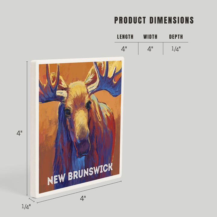New Brunswick, Canada, Vivid Moose, Coasters Coasters Lantern Press 