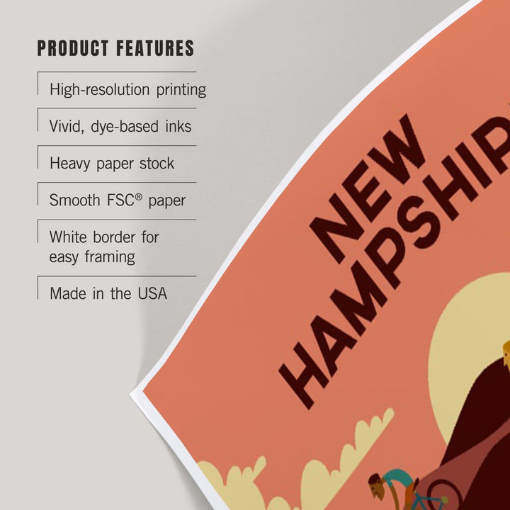 New Hampshire, Geometric, Art & Giclee Prints Art Lantern Press 
