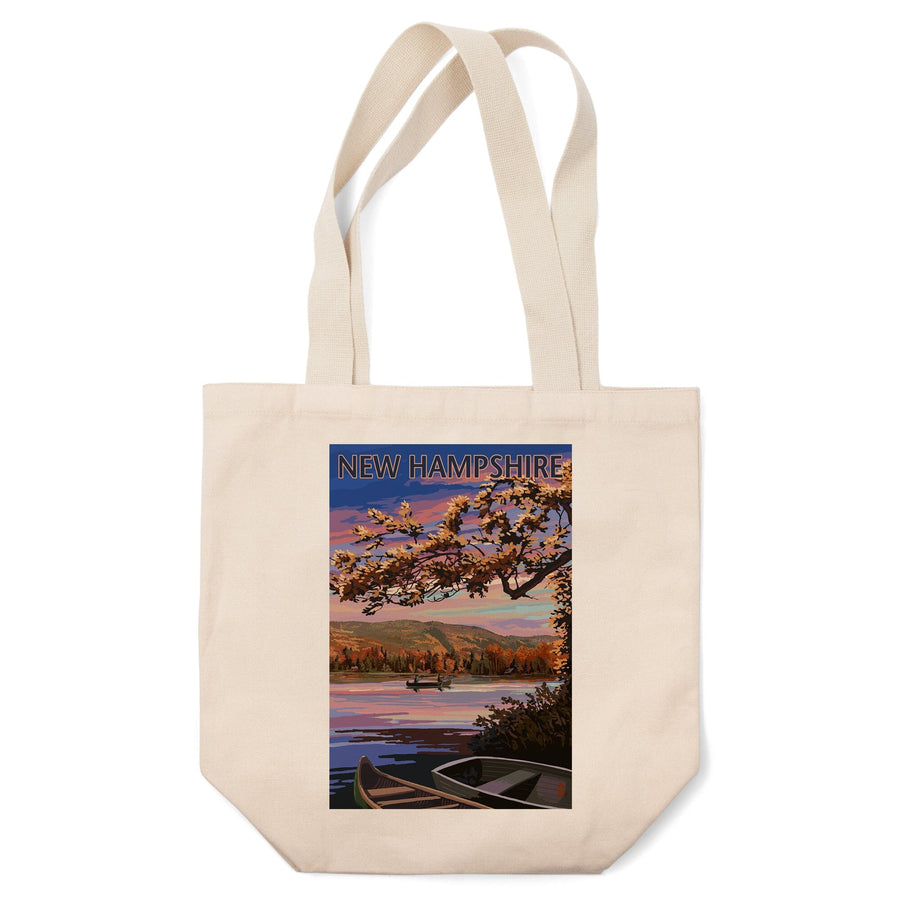 New Hampshire, Lake at Dusk, Tote Bag Totes Lantern Press 