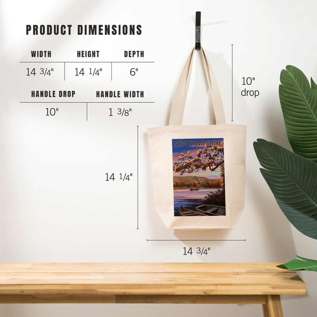 New Hampshire, Lake at Dusk, Tote Bag Totes Lantern Press 