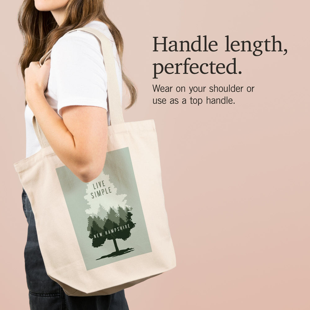 New Hampshire, Live Simple,, Tote Bag Totes Lantern Press 