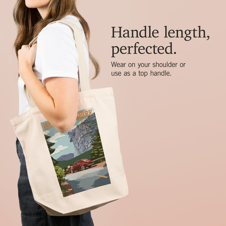 New Hampshire, Old Man of the Mountain and Roadway, Tote Bag Totes Lantern Press 