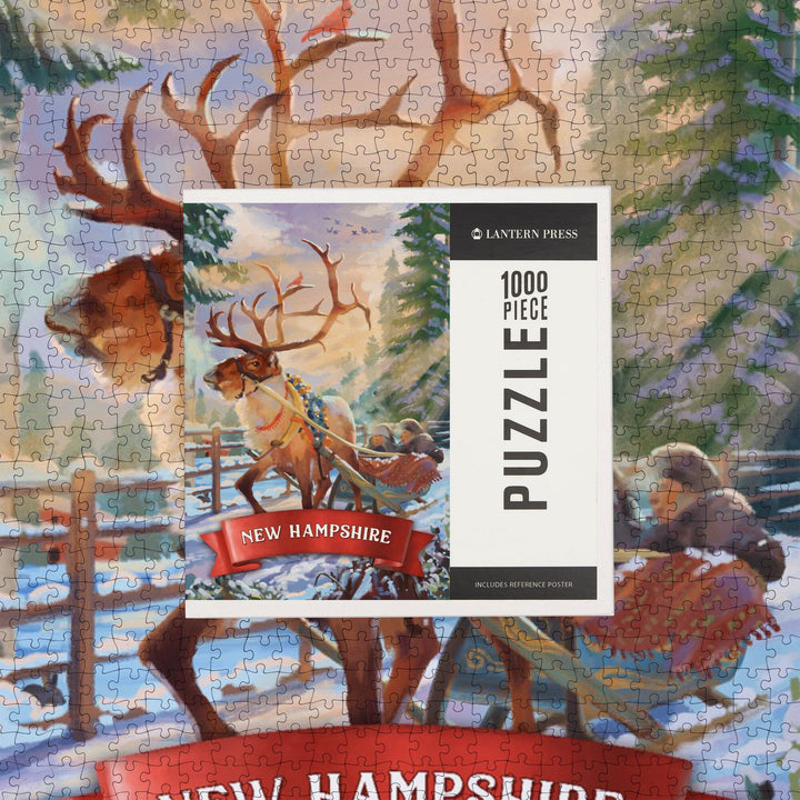 New Hampshire, Sleigh Ride, Jigsaw Puzzle Puzzle Lantern Press 