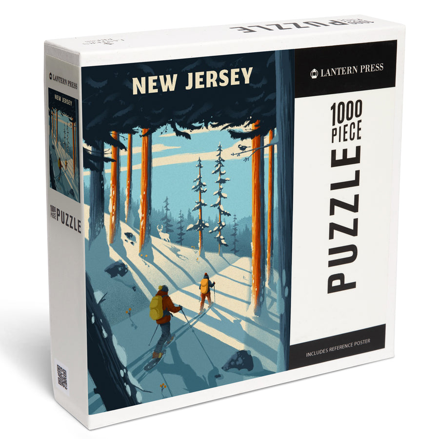 New Jersey, Better on Foot, Snowshoeing, Jigsaw Puzzle Puzzle Lantern Press 