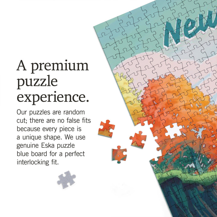 New Jersey, Seek Adventure, River Rafting, Fall Colors, Jigsaw Puzzle Puzzle Lantern Press 