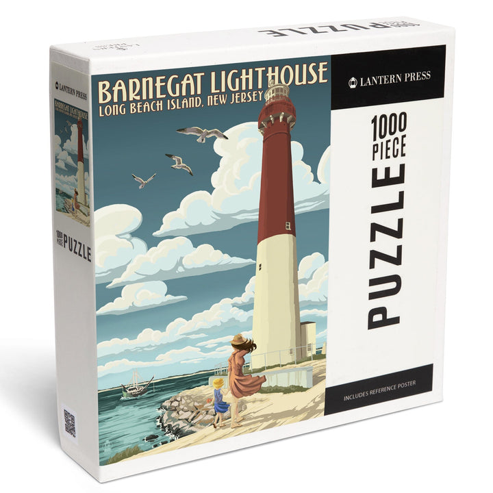New Jersey Shore, Barnegat Lighthouse, Jigsaw Puzzle Puzzle Lantern Press 