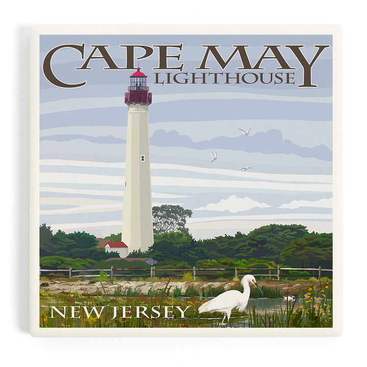 New Jersey Shore, Cape May Lighthouse, Coasters Coasters Lantern Press 