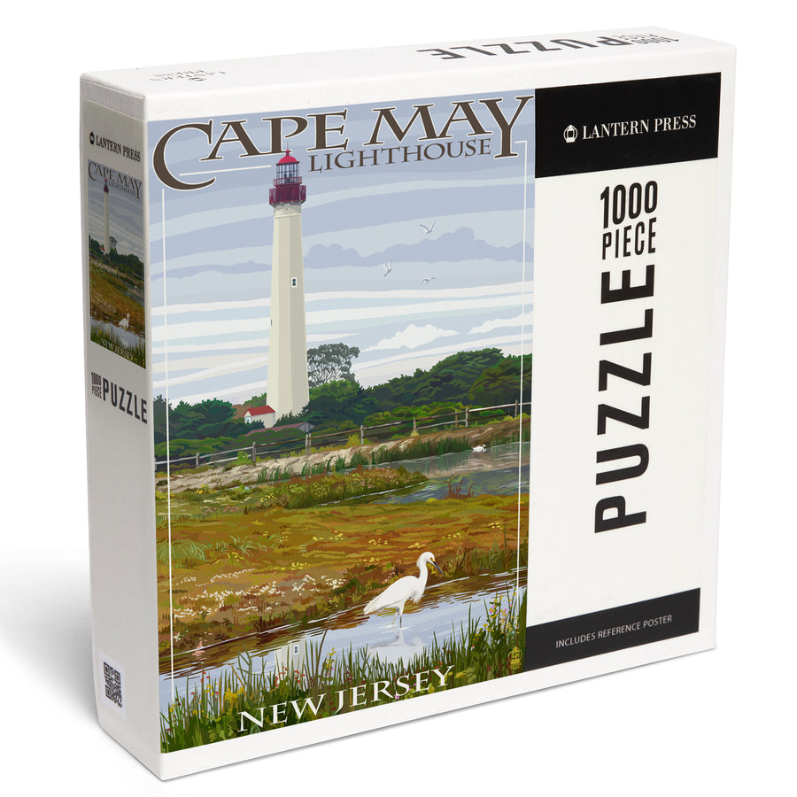 New Jersey Shore, Cape May Lighthouse, Jigsaw Puzzle Puzzle Lantern Press 