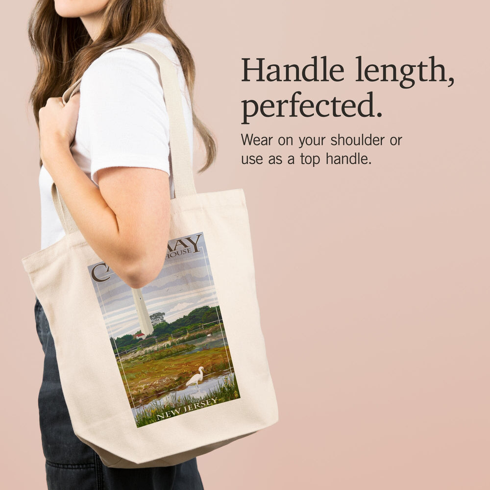 New Jersey Shore, Cape May Lighthouse, Tote Bag Totes Lantern Press 