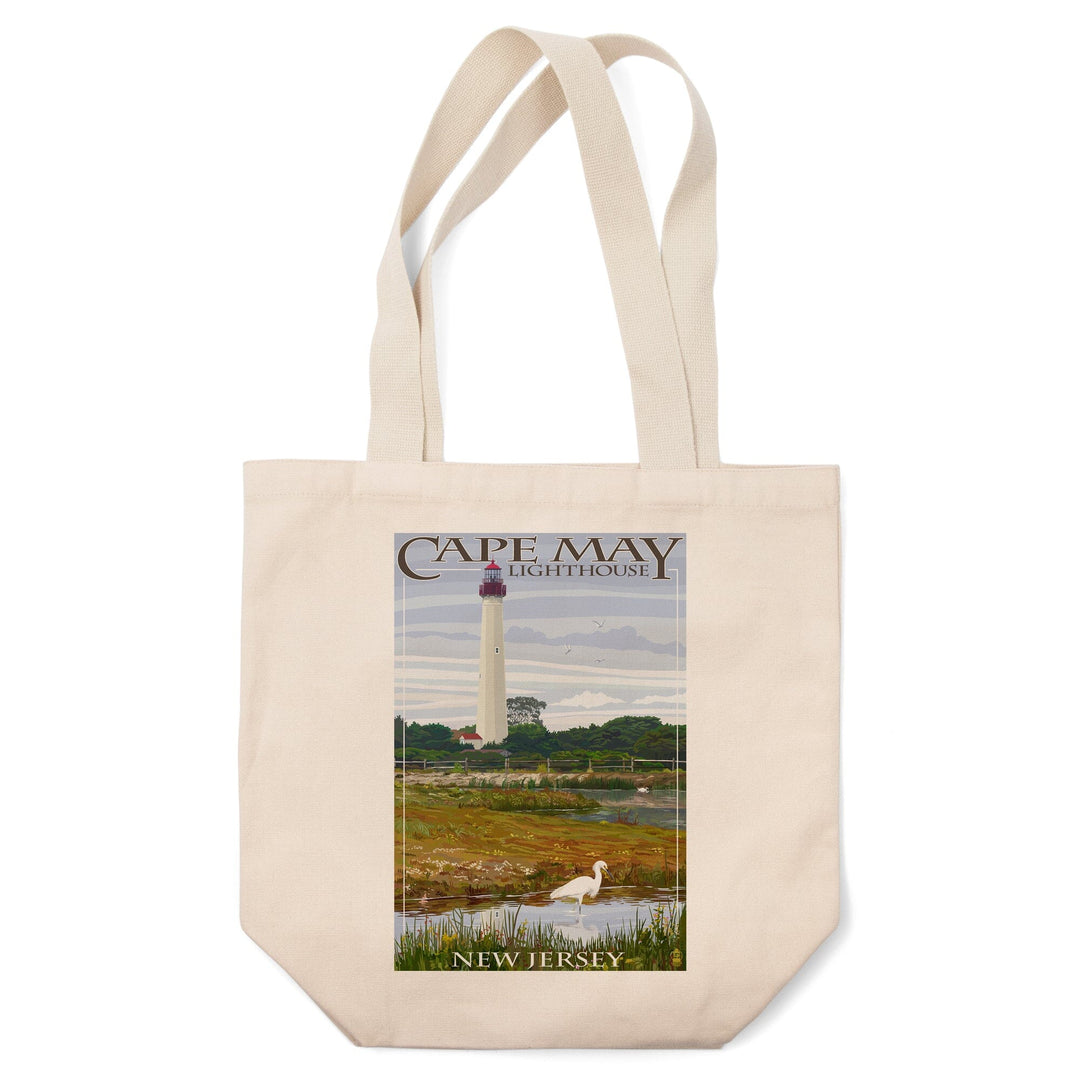 New Jersey Shore, Cape May Lighthouse, Tote Bag Totes Lantern Press 