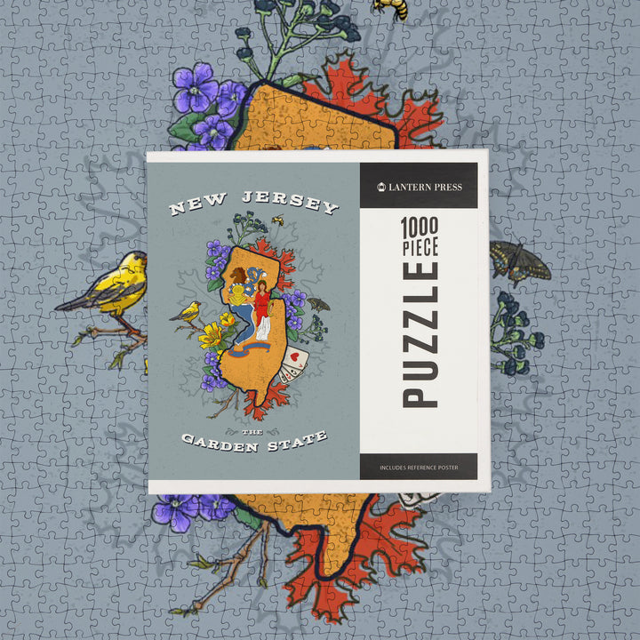 New Jersey, State Treasure Trove, State Series, Jigsaw Puzzle Puzzle Lantern Press 