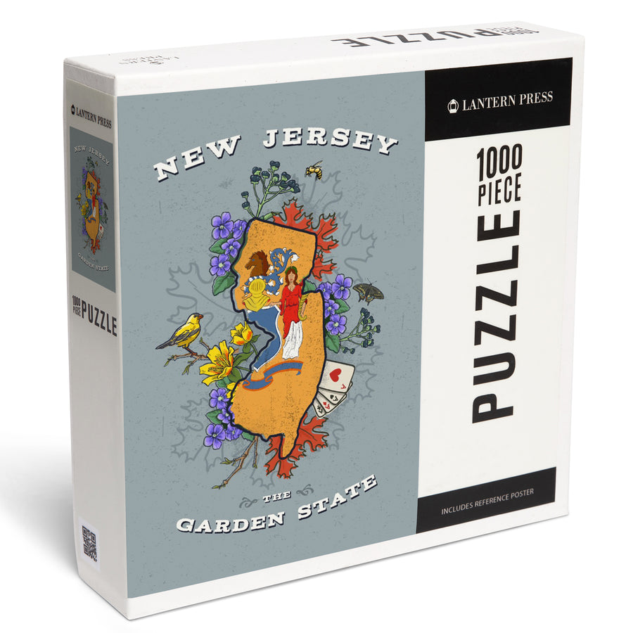 New Jersey, State Treasure Trove, State Series, Jigsaw Puzzle Puzzle Lantern Press 