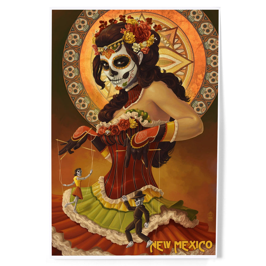 New Mexico, Day of the Dead Marionettes, Art & Giclee Prints Art Lantern Press 