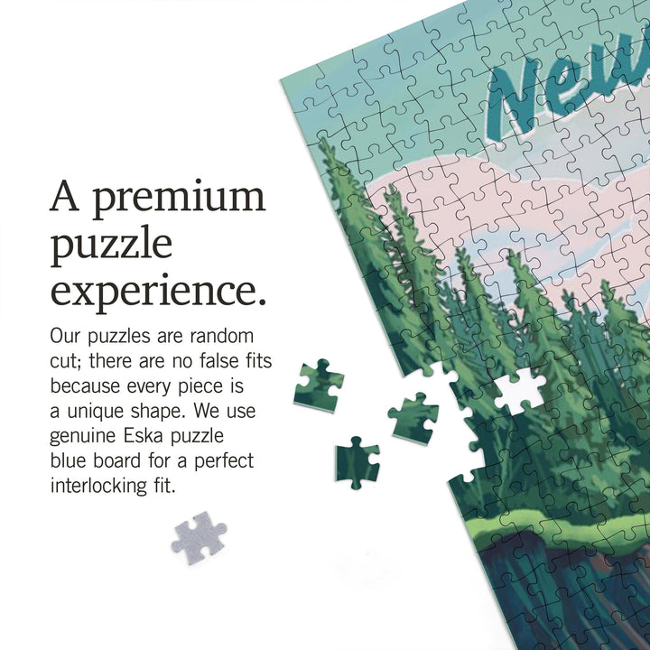New Mexico, Seek Adventure, River Rafting, Evergreens, Jigsaw Puzzle Puzzle Lantern Press 