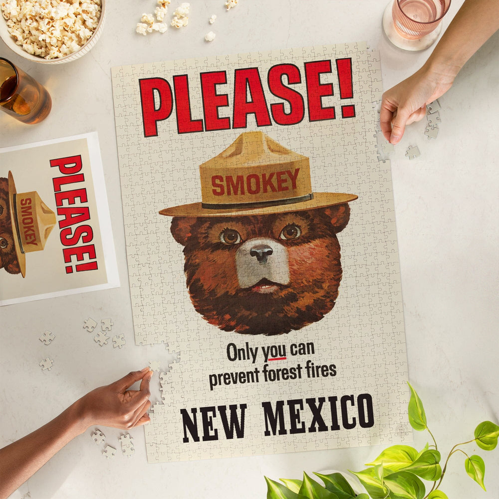 New Mexico, Smokey Bear, Only You Can Prevent Forest Fires, Vintage Poster, Jigsaw Puzzle Puzzle Lantern Press 