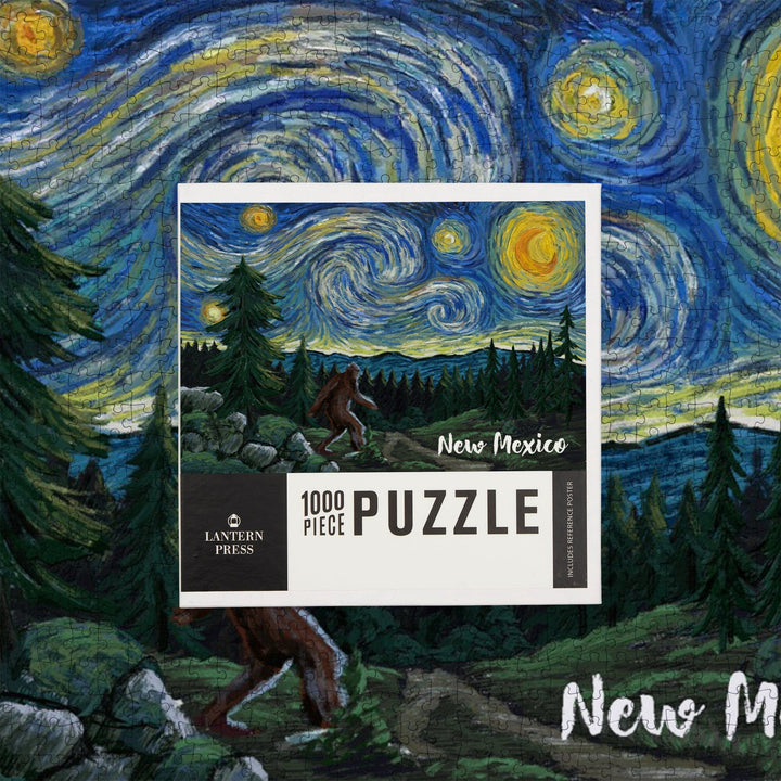 New Mexico, Starry Night, Bigfoot, Jigsaw Puzzle Puzzle Lantern Press 
