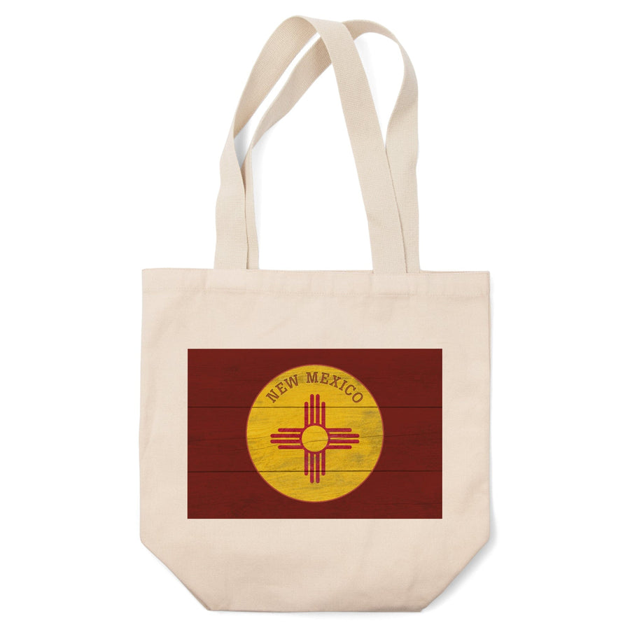 New Mexico, State Flag, Rustic Painting,, Tote Bag Totes Lantern Press 