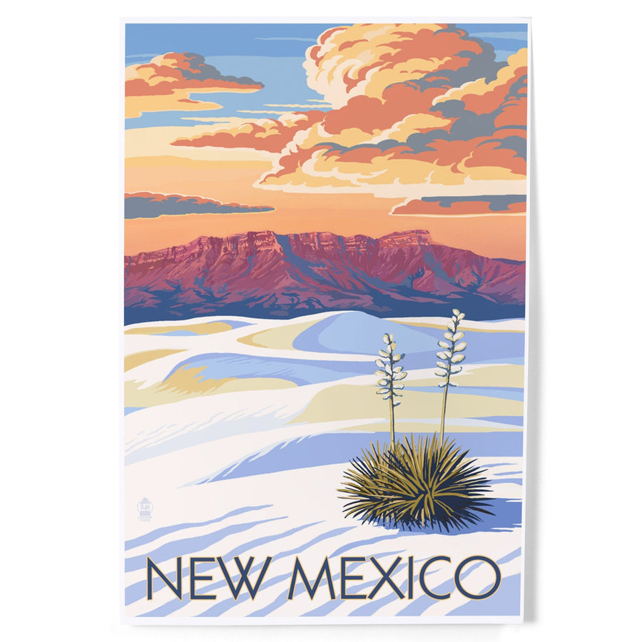 New Mexico, White Sands Sunset, Art & Giclee Prints Art Lantern Press 