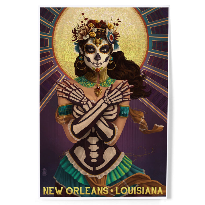 New Orleans, Louisiana, Day of the Dead, Crossbones, Art & Giclee Prints Art Lantern Press 