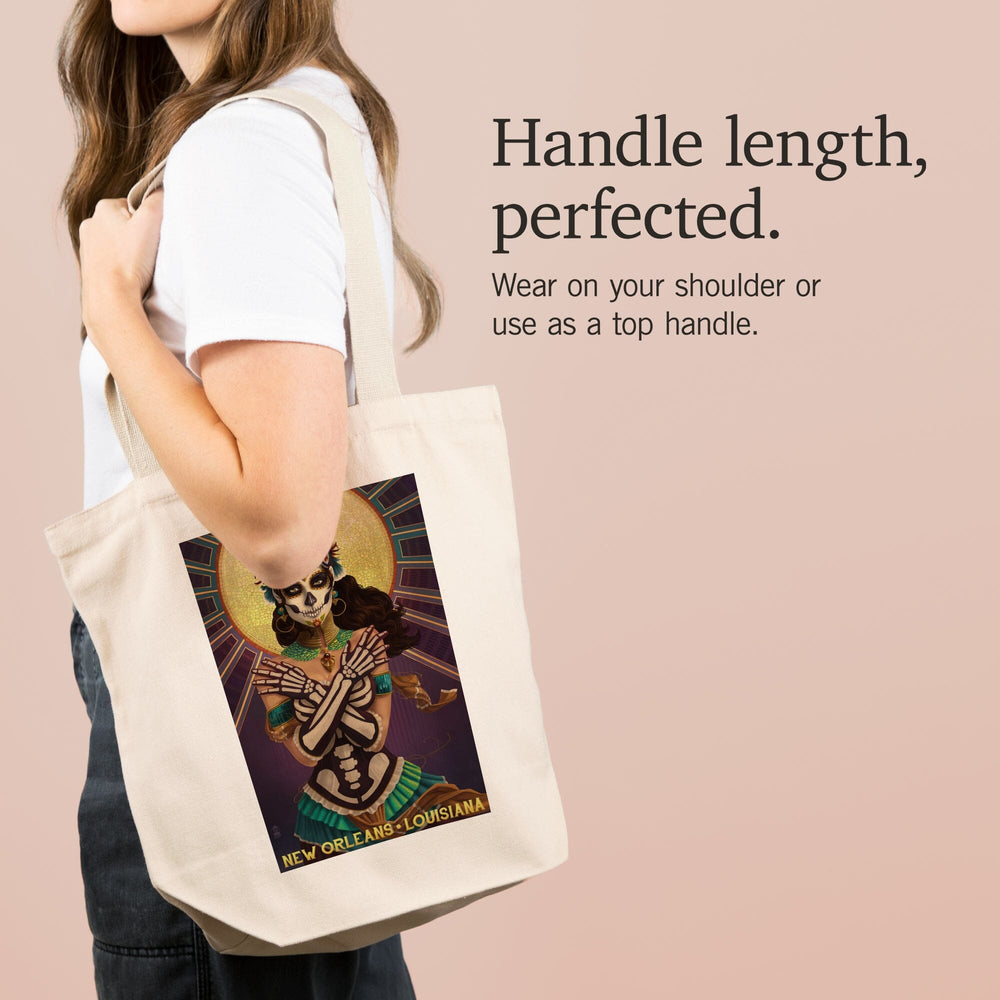 New Orleans, Louisiana, Day of the Dead, Crossbones, Tote Bag Totes Lantern Press 