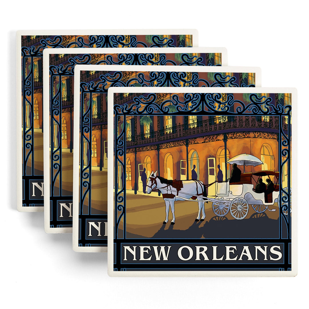 New Orleans, Louisiana, French Quarter, Coasters Coasters Lantern Press 