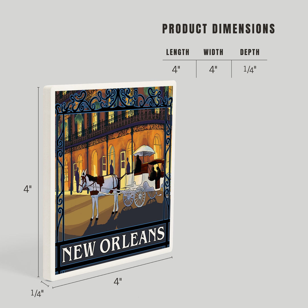 New Orleans, Louisiana, French Quarter, Coasters Coasters Lantern Press 