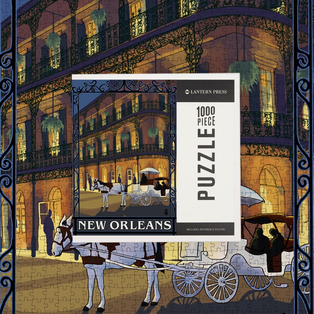 New Orleans, Louisiana, French Quarter, Jigsaw Puzzle Puzzle Lantern Press 