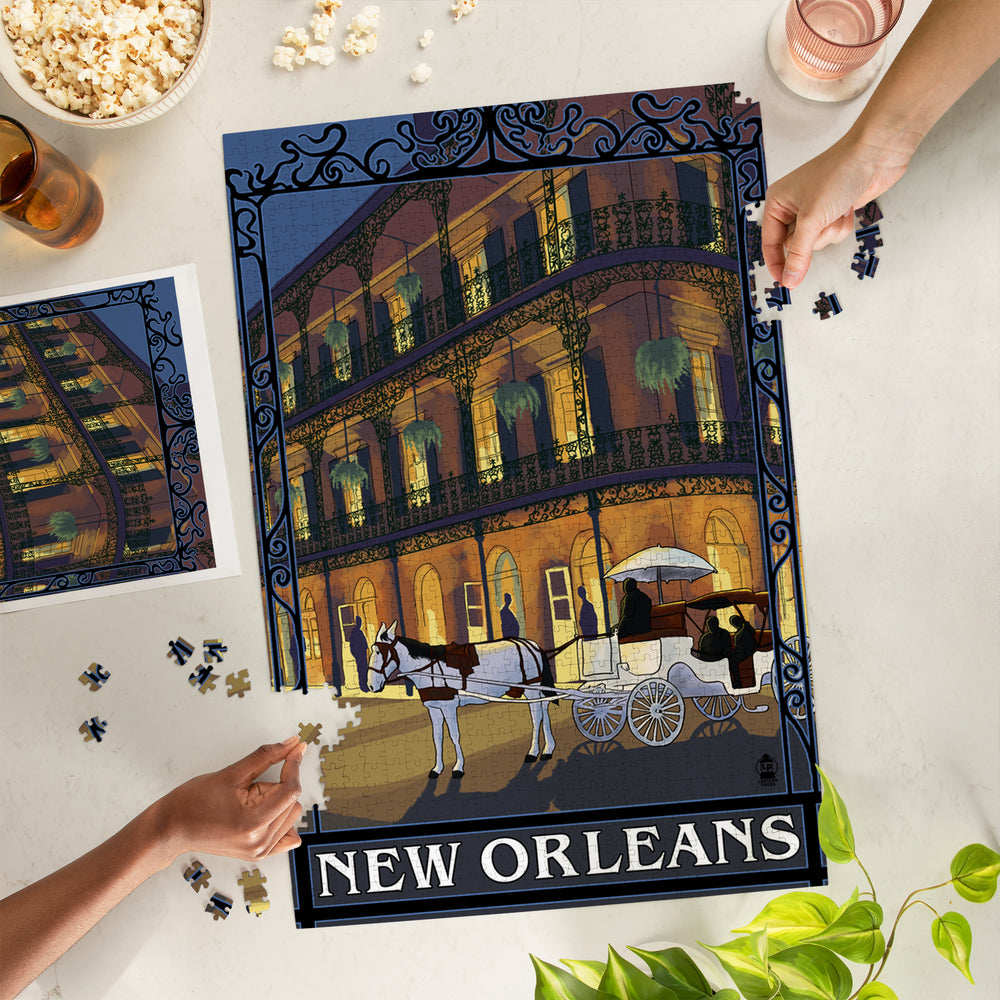 New Orleans, Louisiana, French Quarter, Jigsaw Puzzle Puzzle Lantern Press 
