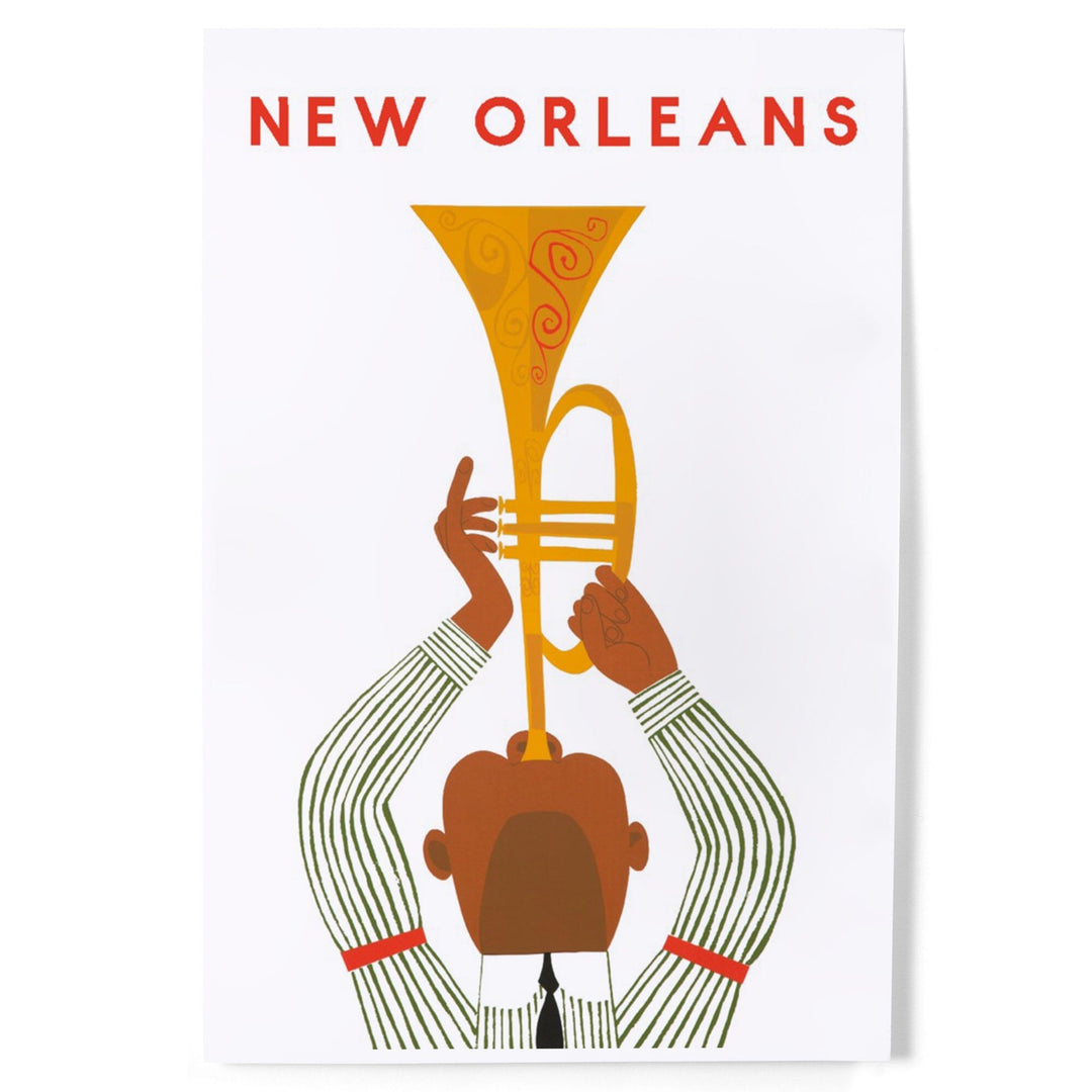 New Orleans, Louisiana, Horn Player, Art & Giclee Prints Art Lantern Press 