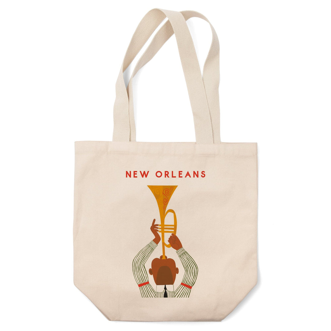 New Orleans, Louisiana, Horn Player, Tote Bag Totes Lantern Press 